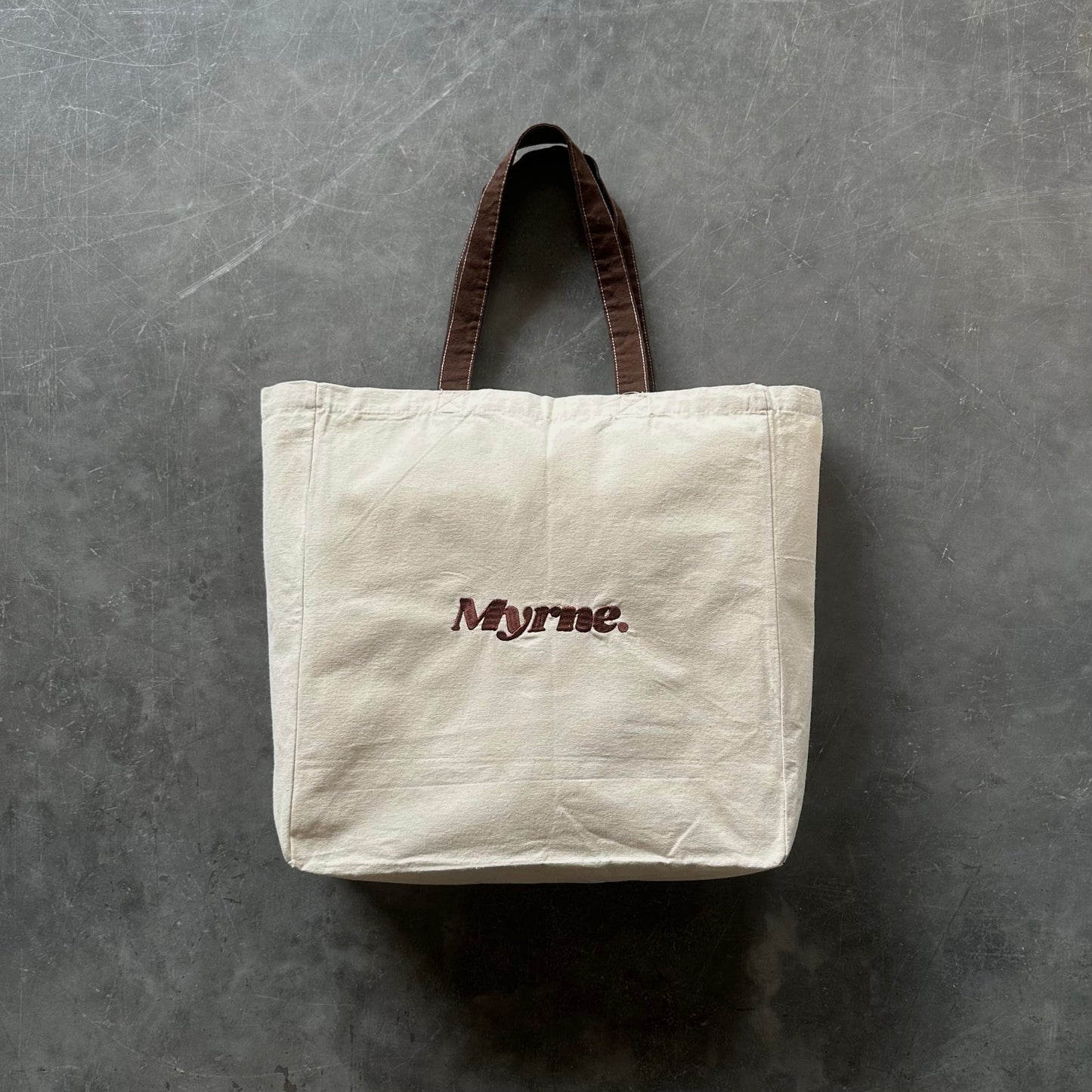 Myrne Canvas Shopper Tote - Brown