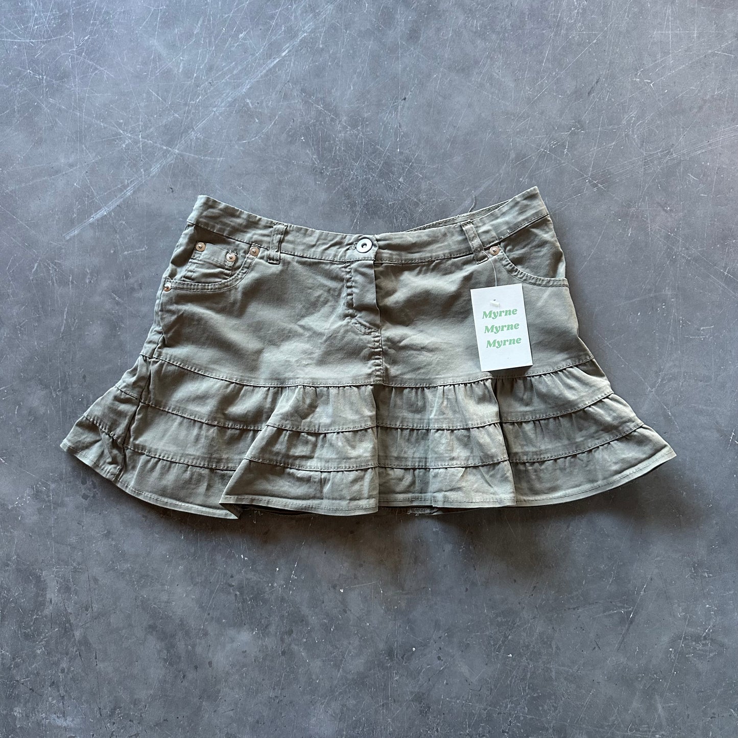 Vintage Frill Mini Skirt UK 8